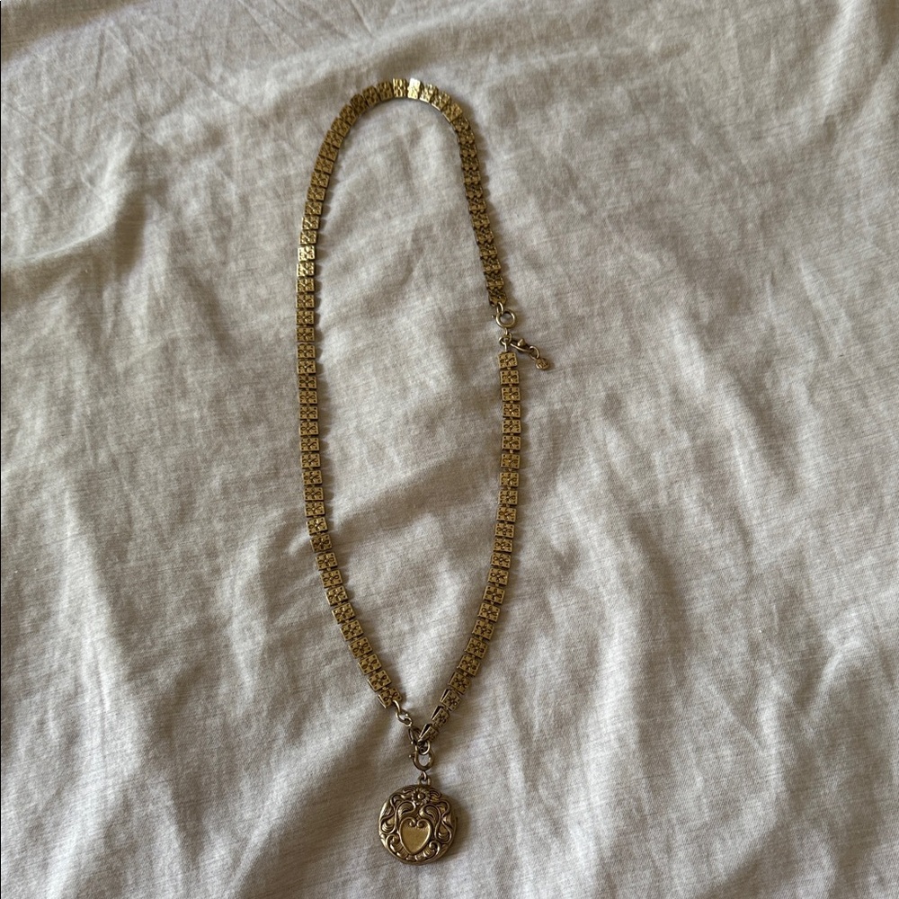 CAbi Gold Necklace with Intricate Pendant